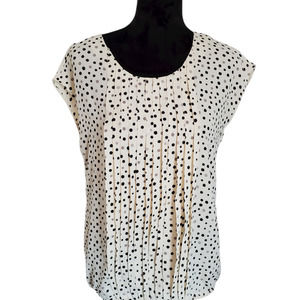 Loft Women's Sleeveless Blouse Small Cream, grey